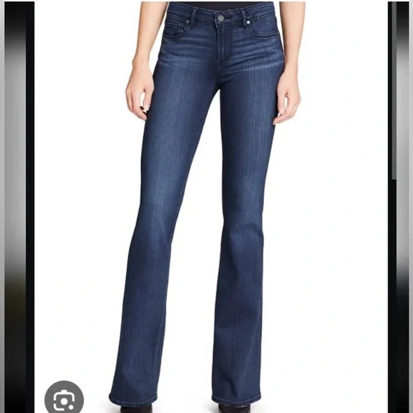 COPY - PAIGE SKYLINE BOOT MID RISE BOOT LEG JEANS SZ 26 - Picture 3 of 16